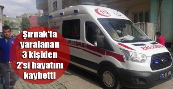 Şırnak'ta yaralanan 3 kişiden 2'si hayatını kaybetti