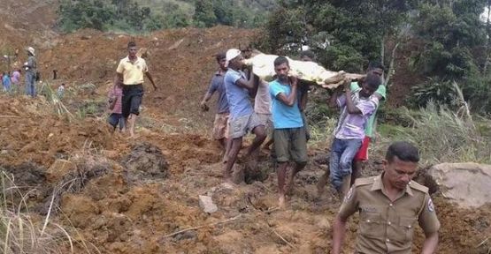 Sri Lanka'da toprak kaymasında en yaz 100 kişi öldü