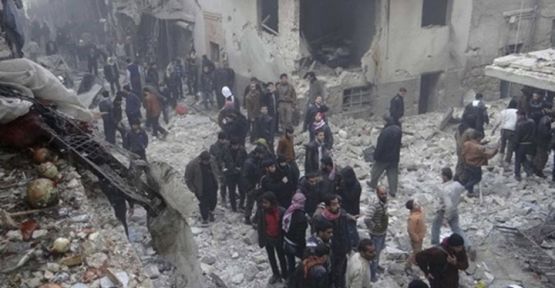 Suriye helikopteri katliam yaptı