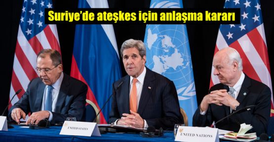 Suriye'de ateşkes için anlaşma kararı