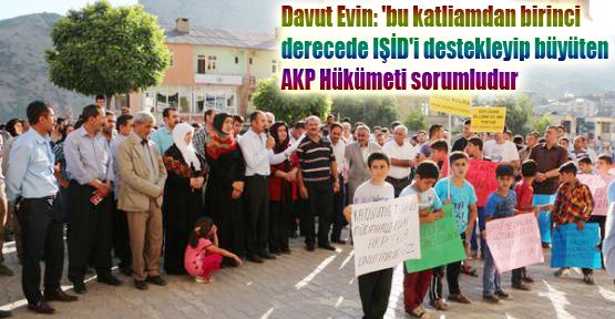 Suruç katliamı Şemdinli'de protesto edildi