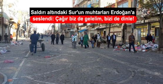 Sur'un muhtarları Erdoğan'a seslendi: Çağır biz de gelelim, bizi de dinle!