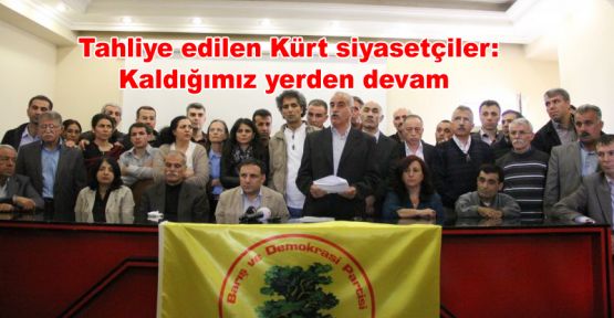 Tahliye edilen Kürt siyasetçiler: 'Kaldığımız yerden devam'