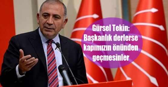 Tekin: Başkanlık derlerse kapımızın önünden geçmesinler