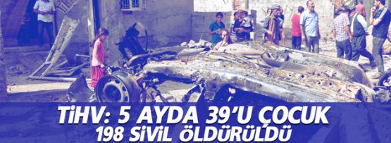 TİHV: 5 ayda 39'u çocuk 198 sivil öldürüldü