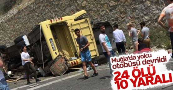 Marmaris'te tur otobüsü devrildi: 24 ölü
