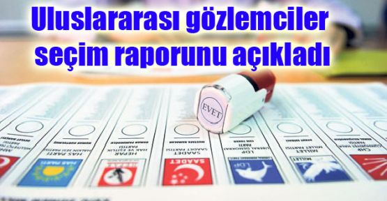 Uluslararası gözlemciler seçim raporunu açıkladı