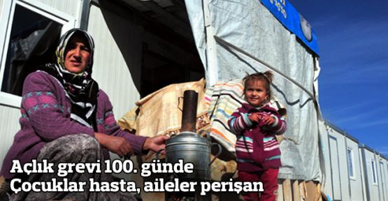 Van'da açlık grevi 100. gününde, çocuklar soğuktan hasta oldu