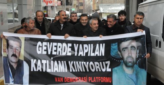 Van'da STÖ'ler Yüksekova katliamını protesto etti