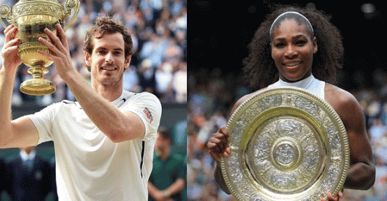 Wimbledon'ın şampiyonları: Serena Williams ve Andy Murray