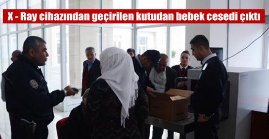 X - Ray cihazından geçirilen kutudan bebek cesedi çıktı