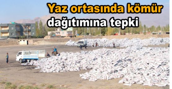Yaz ortasında kömür dağıtımına tepki