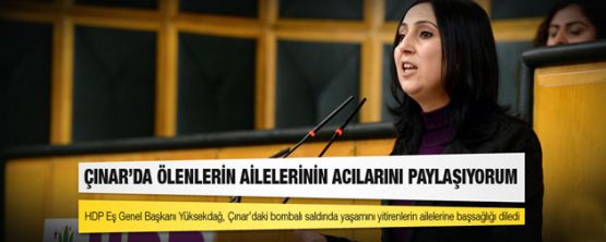 Yüksekdağ: Çınar'daki Ailelerin Acısını Paylaşıyoruz