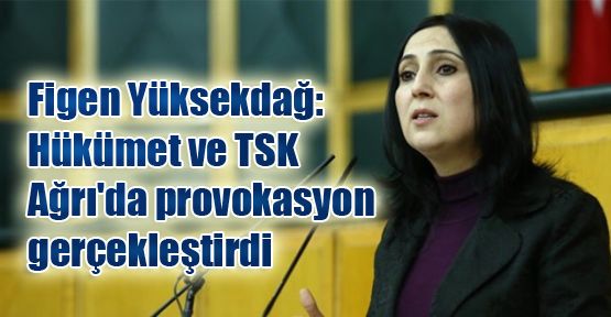 Yüksekdağ: Hükümet ve TSK Ağrı'da provokasyon gerçekleştirdi