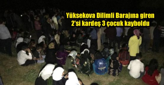 Yüksekova Dilimli Barajına giren 2'si kardeş 3 çocuk kayboldu