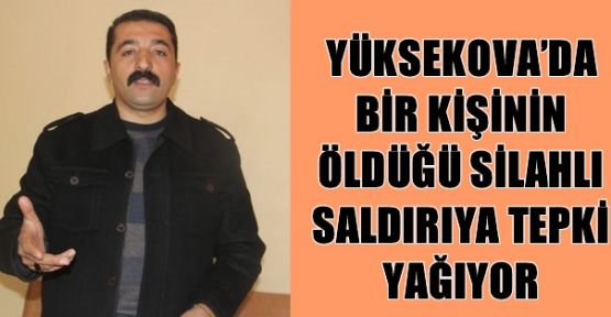 Yüksekova'da bir kişinin öldüğü silahlı saldırıya tepkiler yağıyor