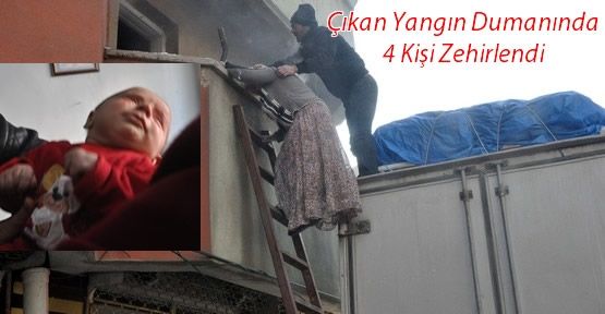 Yüksekova'da çıkan yangında 4 Kişi ehirlendi
