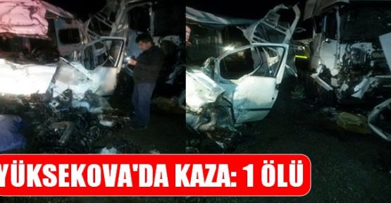 Yüksekova'da Kaza: 1 ölü