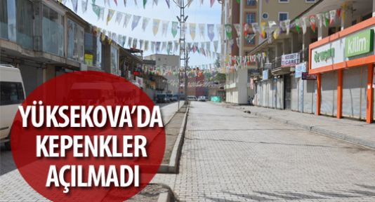 Yüksekova'da kepenkler açılmadı