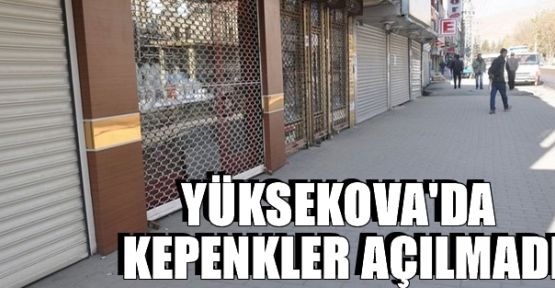 Yüksekova'da kepenkler YPG'li Barzan Kapar için kapandı