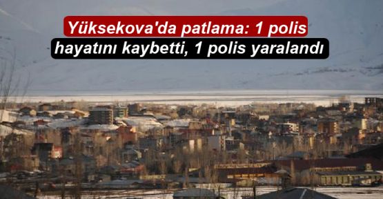 Yüksekova'da patlama: 1 polis hayatını kaybetti, 1 polis yaralı