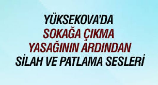 Yüksekova'da sokağa çıkma yasağı