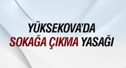 Yüksekova'da sokağa çıkma yasağı ilan edildi