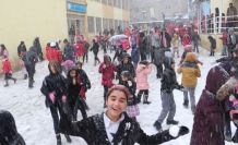 Hakkari ve ilçelerinde kar nedeniyle okullar 1 gün tatil edildi