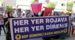 Şemdinli'deki kadınlardan Rojava'ya destek