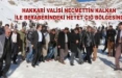 Vali Necmettin Kalkan çığ bölgesinde incelemelerde bulundu