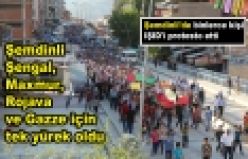 Şemdinli'de binlerce kişi IŞİD'i protesto etti