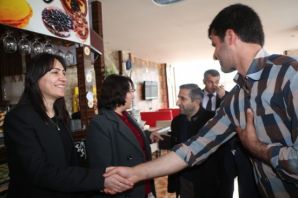 Belediye Eşbaşkanlardan esnaf ziyareti