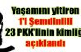 1'i Şemdinlili 23 PKK'linin kimliği açıklandı