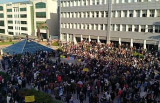 Boğaziçi Üniversitesi protestosunda gözaltına...