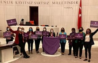 Meclis'te İstanbul Sözleşmesi eylemi: Kürsüye...