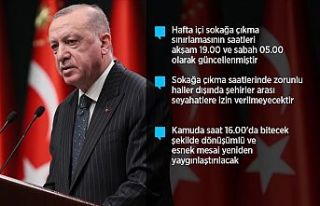 Erdoğan: İki hafta kısmi kapanma uygulamasına...