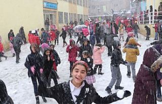 Hakkari ve ilçelerinde kar nedeniyle okullar 1 gün...