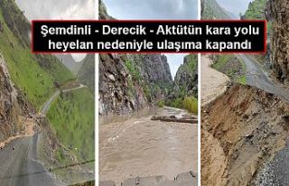 Şemdinli - Derecik - Aktütün kara yolu heyelan...