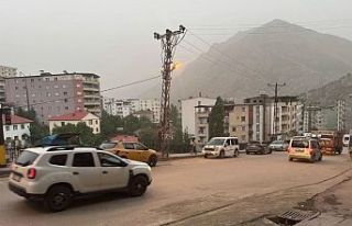 Şemdinli'de toz taşınımı etkili oldu