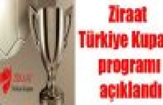 22 Eylül ve 23 Eylül Ziraat kupası maç programı...