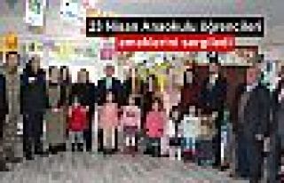 23 Nisan Anaokulu öğrencileri emeklerini sergiledi