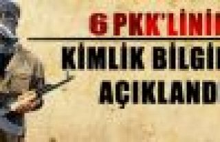 6 PKK PKK'linin kimlikleri açıklandı