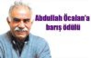 Abdullah Öcalan'a barış ödülü