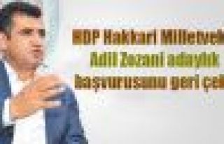 Adil Zozani adaylık başvurusunu geri çekti