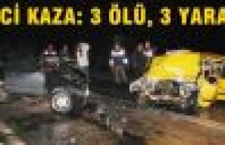 Afyon'da feci kaza: 3 ölü, 3 yaralı