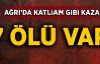 Ağrı'da katliam gibi kaza: 7 ölü, 1 yaralı