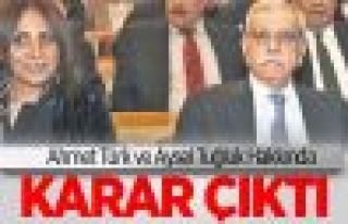 Ahmet Türk ve Aysel Tuğluk hakkında karar çıktı