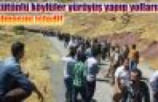 Aktütünlü köylüler yürüyüş yapıp yollarının...