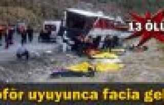 Antalya'da otobüs faciası: 13 ölü