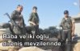 Baba ve iki oğlu direniş mevzilerinde